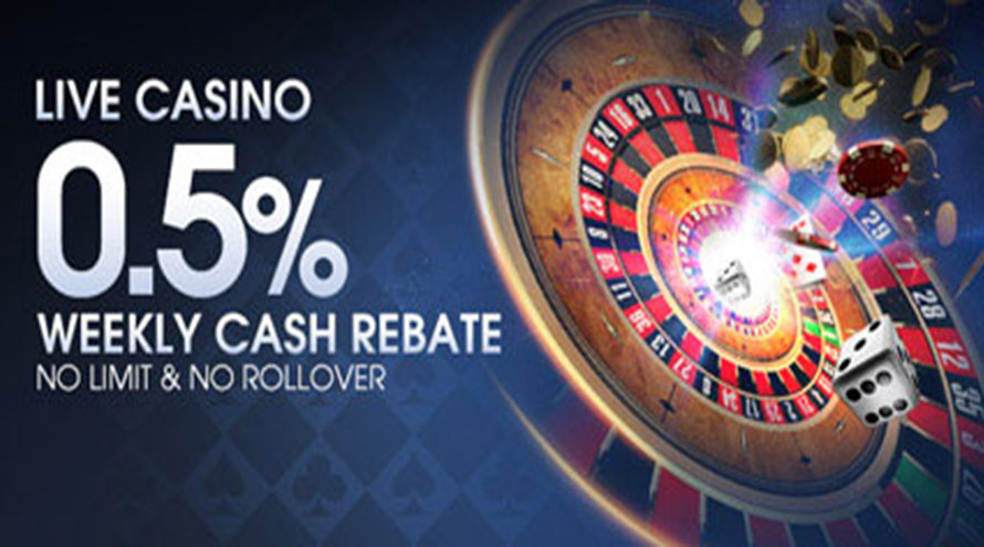 0.5% Weekly REBATE Bonus in Live Casino